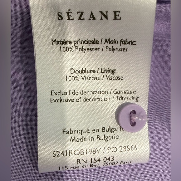 Sézane Gabin Mini Dress Lavender Purple Sequin Sz 40 US 8 Large - Picture 8 of 10